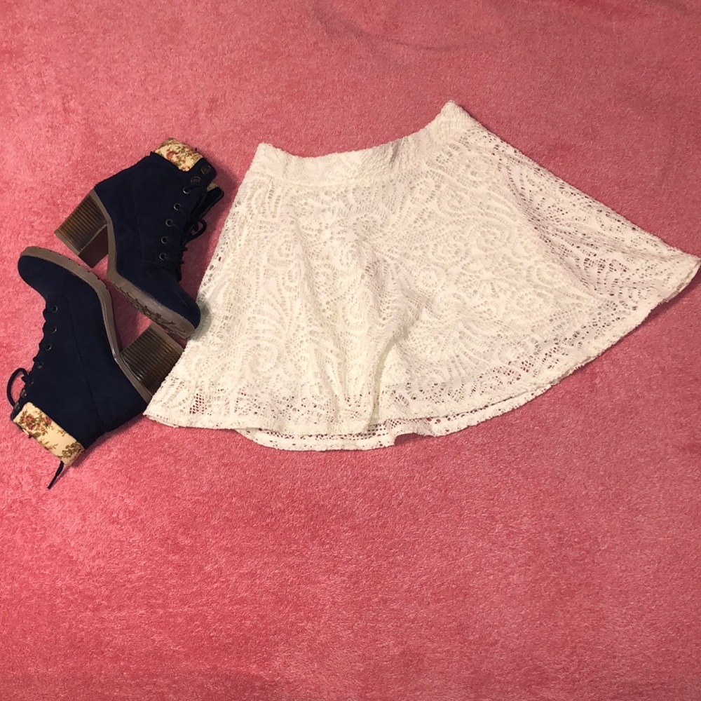 White Lace Skirt